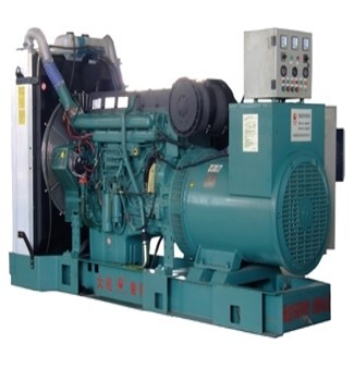 Front and side view of an emergency power generator.