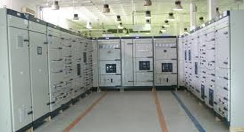 Switchgears in a room.