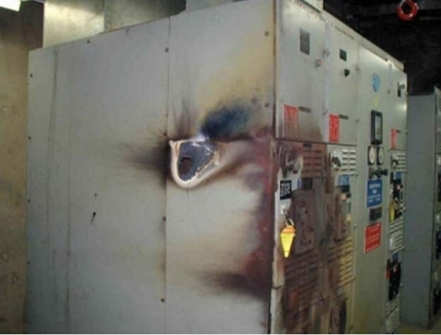 Results of an Arc blast to a Switchgear.